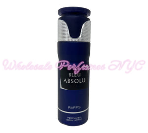 Bleu Absolu by Riffs Perfumed Body Spray for Men - 6.67oz/200ml